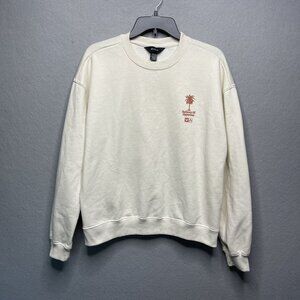 RVCA Balance Of Opposites Crewneck Sweatshirt Beige M Women's